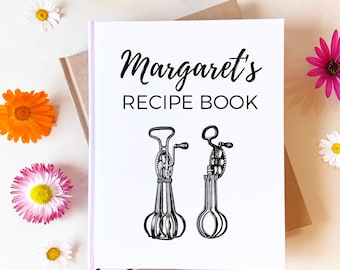 Custom Recipe Book · Hand Bound Family Recipe Journal for Kitchen Ideas & Memories