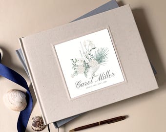 Funeral Guest Book · Personalized · Memorial Gift