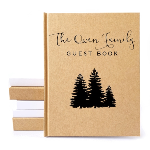Personalized Guest Book for New Home · Housewarming Gift · Add a Dedication to Inside Front Cover · You Choose the Pages · Handmade Keepsake