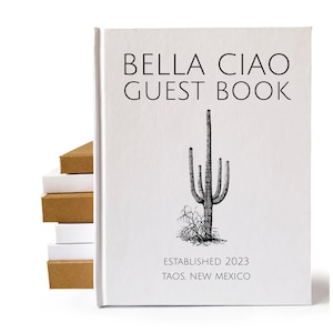 Custom Desert Oasis Guest Book · New Home Gift · Vacation Rental Welcome Book · Southwestern Cactus Decor · Arizona