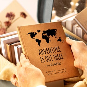 Adventure Book · Bucket List Travel Journal for Couples · 1 Year Anniversary Gift for Him & Her · Super Fun Fiance Gift Box