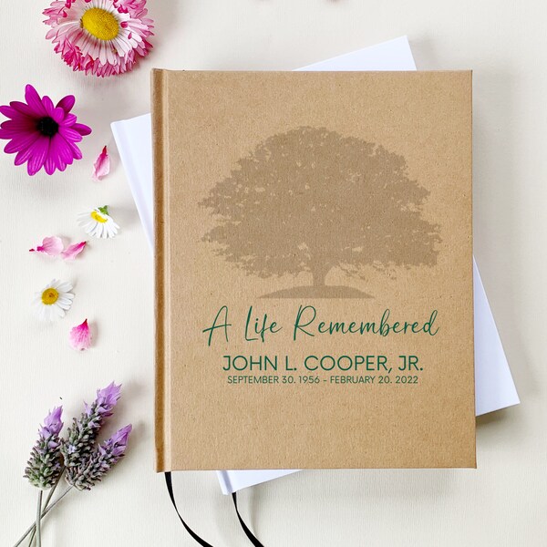 Tree of Life Memorial Guest Book | Personalized Tribute for Remembrance | Supportive Bereavement Gift