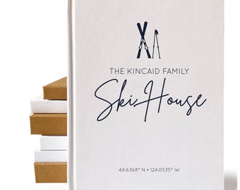 Custom Ski House Guest Book • Personalized Handbound Memory Book