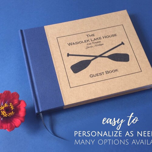 Personalized Lake House Guest Book Vacation Home Watercolor Etsy