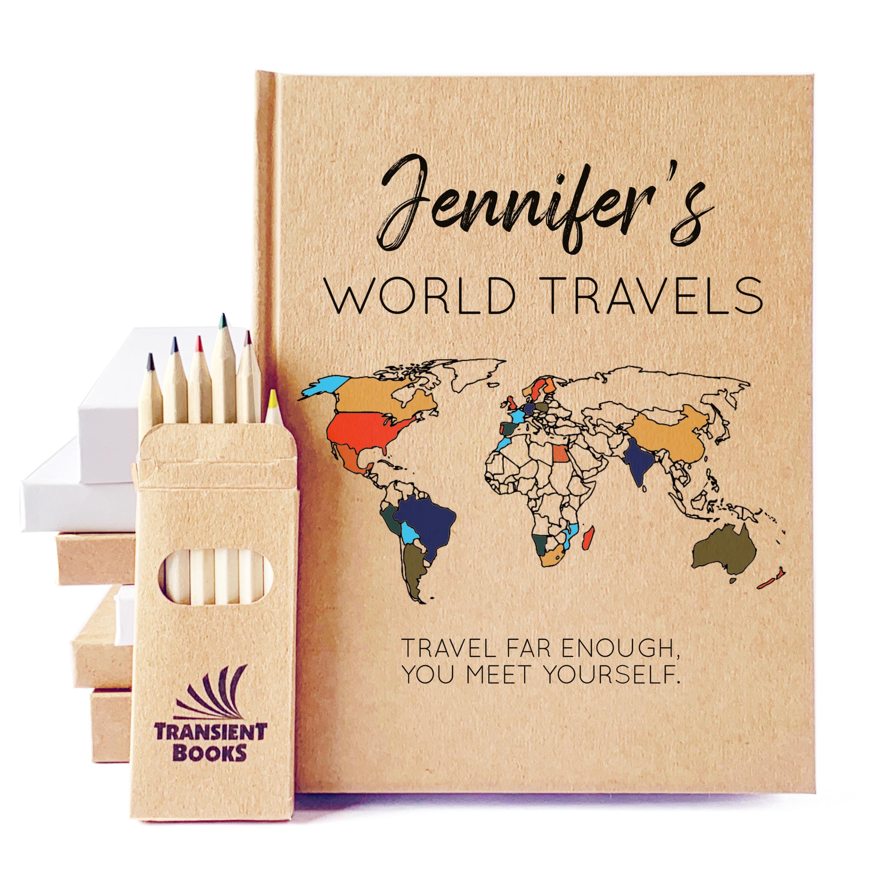 Custom World Travel Journal · Gap Year Plan Notebook · Holiday Gift Book for Him, Kids, Niece, Nephew · Globetrotter Adventure Planner