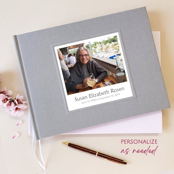 Funeral Guest Book Etsy