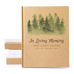 Custom Celebration of Life Guest Book · Memorial Service, Funeral Guest Book & Grief Journal · In Loving Memory Bereavement Gift