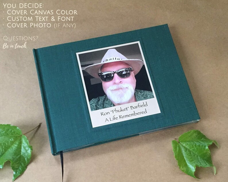 Custom Memorial Service Guest Book Celebration of Life Etsy