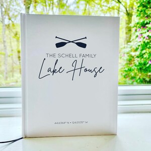 Lake House Guest Book for Airbnb Vacation Rental · Personalized Cabin Gift  & Decor · New Home Gift · Handmade