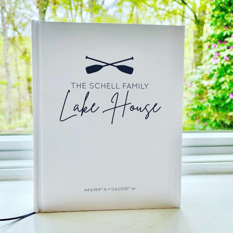 Lake House Guest Book for Airbnb Vacation Rental · Personalized Cabin Gift  & Decor · New Home Gift · Handmade