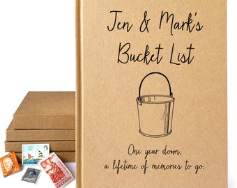 Our Bucket List Anniversary Journal · 1st Anniversary Gift · Personalized Adventure Book · Fun Groom Gift from Bride