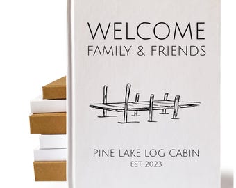 Custom Lake House Guest Book · Gift for New Vacation Home · Visitor Sign In for Airbnb Rental · Beach Condo, Waterfront · New Homeowners