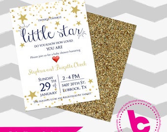 Twinkle Twinkle Little Star babyshowerinbjudan
