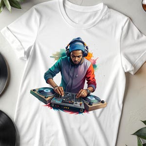 DJ Tshirt, DJ Apparel, Shirt for DJs, Music DJ Shirt, Music Tshirt, Music Lover Shirt,  Graphic Shirt, Unisex Printed Shirt, Gift Tee