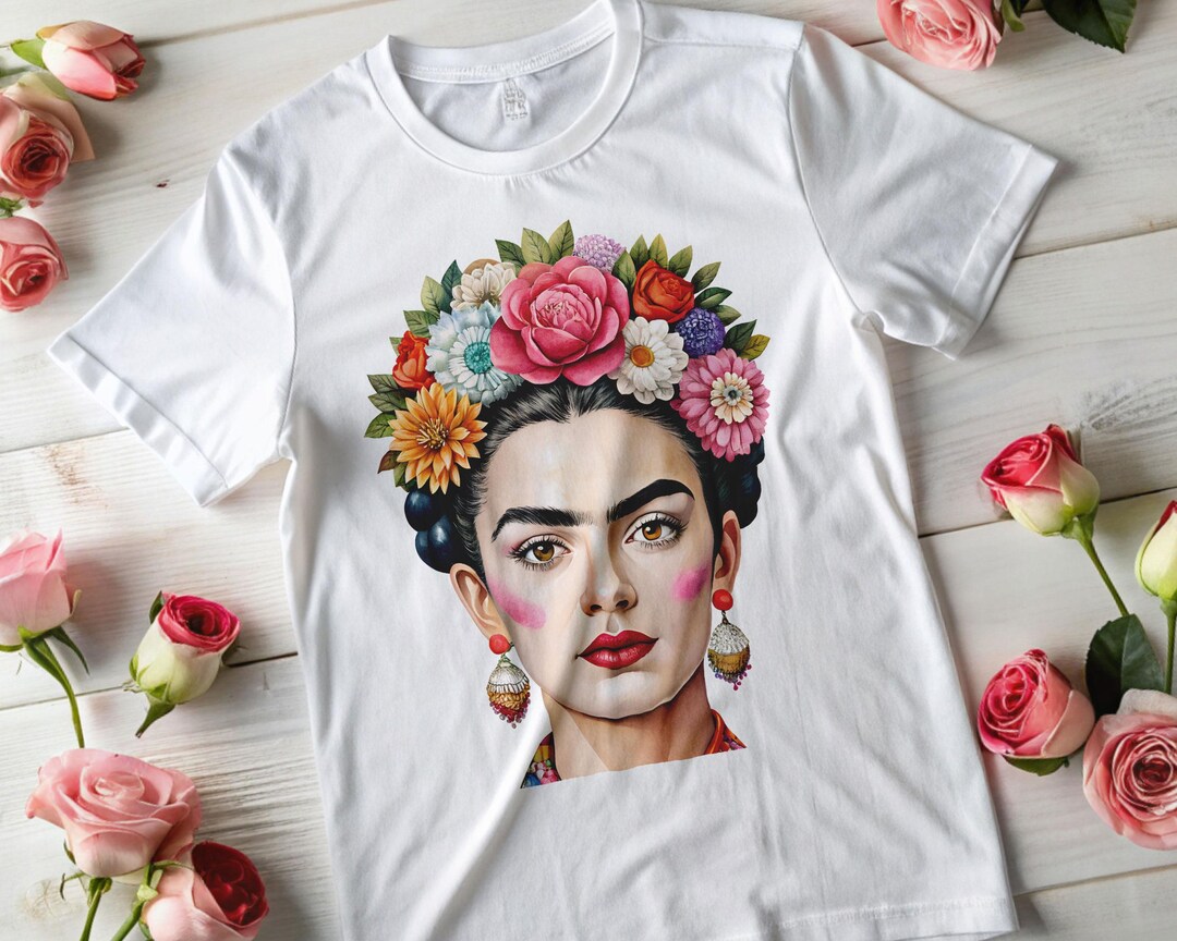 T-Shirt Donna Ufficiale Frida Kahlo – Stile Pop Art, 100% Cotone Made In Italy - 6
