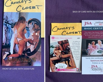 Mature Playboy Alley Baggett Asian/Latina Signed 1999 Reader&#39;s Choice Lingerie Adult Models #AB5 JSA COA