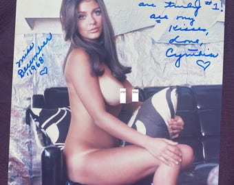 Mature Adult Rare Cynthia Myers Signed 8X10 Photo 1968 Playboy Playmate (D.2011) JSA AUTHENTIC COA