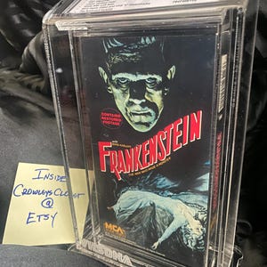 Vintage Sealed/Graded Frankenstein 1931/1987 VHS Beckett 8.0 EX+/Seal B+  Boris Karloff Universal Horror Monsters