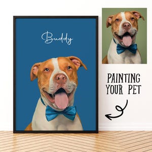 Custom Portraits Using Pet Photo, Personalized Digital Dog Portraits, Cat Portraits, Custom Dog Portraits, Pet Memorial Art, Dog Owner Gifts