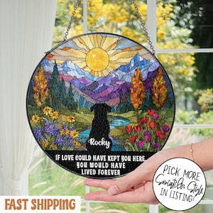 Personalized Dog Loss Sympathy Gift, Custom Dog Memorial Suncatcher, Pet Memorial Gift, Loss of Dog Gift, Dog Remembrance Gift, Dog Mom Gift