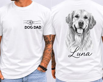 Personalized Dog Dad T-Shirt – Custom Pet Photo & Name, Father’s Day Gift, Fathers Day Gift,American Dog Dads Gifts,Pet Lover Humor