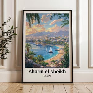 sharm el sheikh travel print,Egypt digital print,Egypt Poster,wall art,Wedding gift,Personalised Gift,illustration