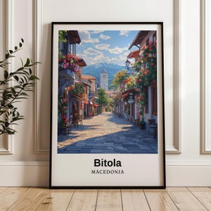 Bitola travel print,Macedonia digital print,Macedonia Poster,wall art,Wedding gift,Personalised Gift,illustration,Travelprints,Birthday gift