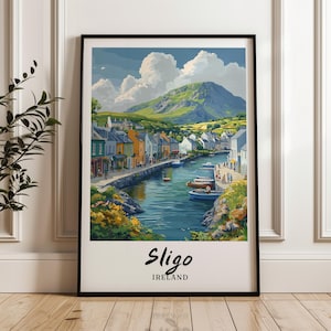 Sligo travel print,Sligo illustration,Ireland Poster,ireland,Wedding gift,Personalised Gift