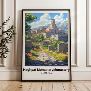 Haghpat Monastery travel print,Armenia digital print,Armenia Poster,wall art,Wedding gift,Personalised Gift,illustration