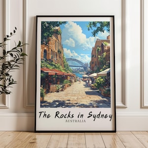 The Rocks in Sydney Australien Wand Kunst,Drucke,Reise Poster,Digitaldruck,Wand Kunst Druck,Geschenk,minimalistisch,Ozeanien Poster,Australien Poster,