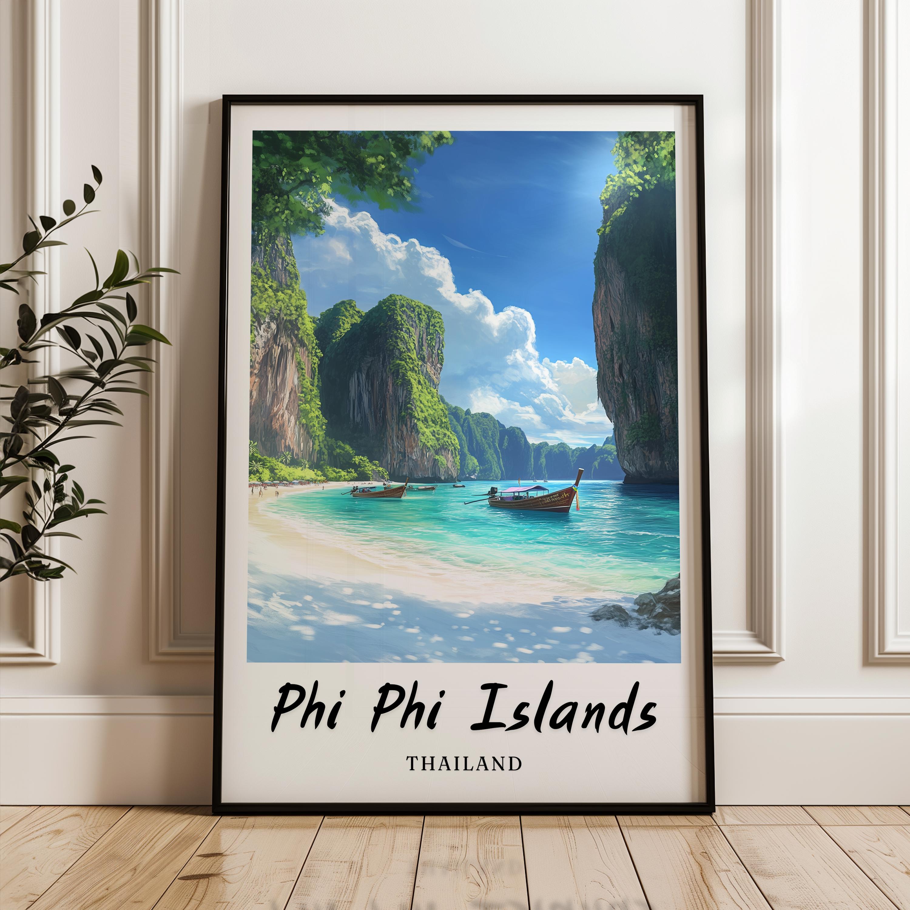 Phi phi islands art - Etsy México, image size:3000x3000