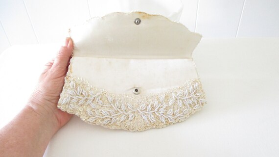 Vintage Beaded Evening Beaded Clutch Purse Simon … - image 2