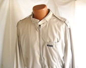 Vintage Jacket Members Only Jacket Grey Gray 80s Jacket