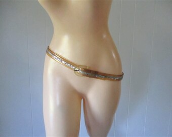 Vintage 1980s Glitter Belt: Crystal Buckle Disco Belt - Etsy display picture 3