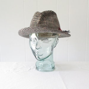 Vintage Adam Tweed Hat Vintage Men&#39;s Hat Trilby Hat Wool Fedora