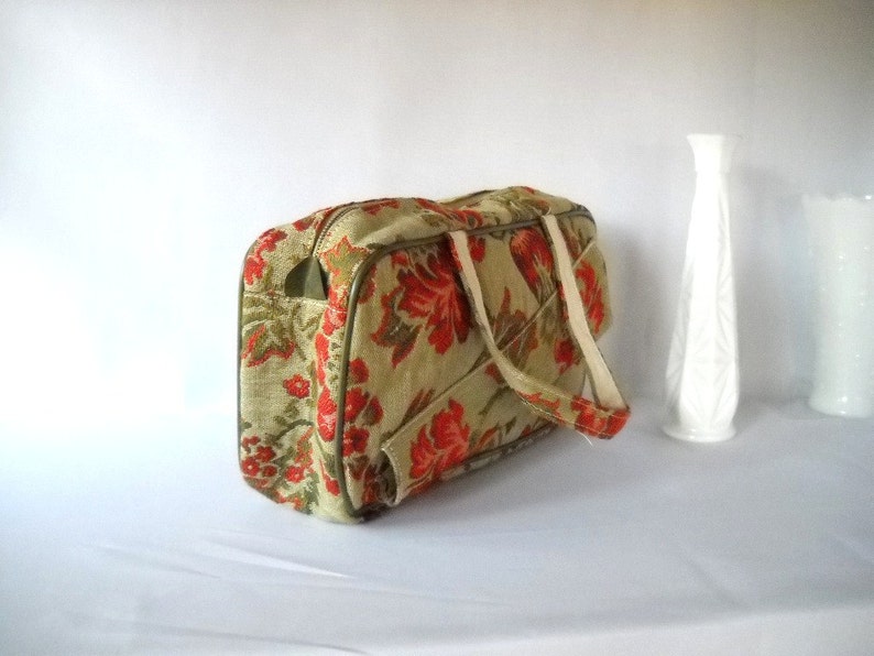 Vintage Bag Cosmetic Bag Carpet Bag Purse Toiletry Bag image 4