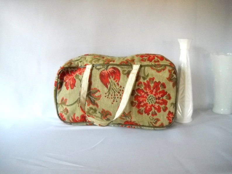 Vintage Bag Cosmetic Bag Carpet Bag Purse Toiletry Bag image 1