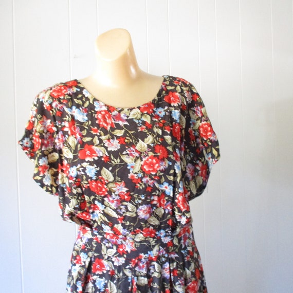 Vintage Tareti Howard Levi Dress 1980s Floral Dress - Etsy