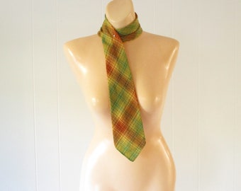 Vintage Tie Loch Carron Wool Tie Tartan Made in Scotland Tie