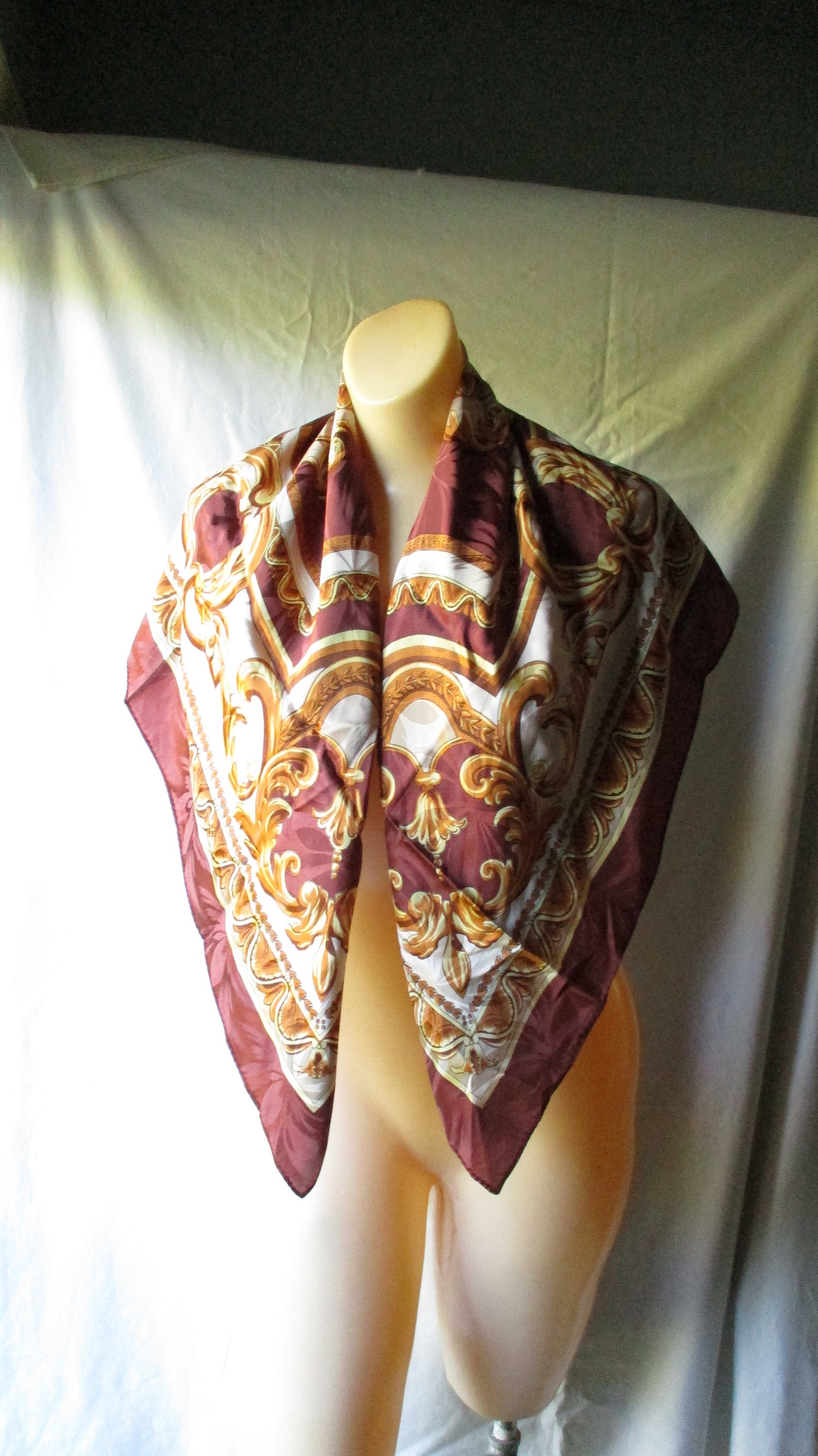 Vintage Scarf Christian Dior Scarf Silk Scarf Monsieur Etsy