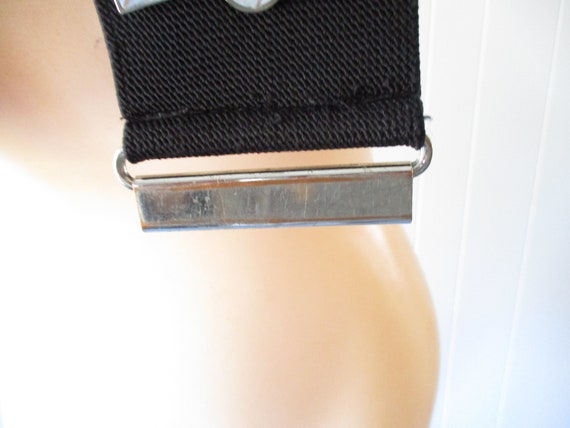 Vintage Stretch Belt 1980s Belt Black Rhinestone … - image 7