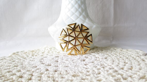 Vintage Brooch Monet Triangle Brooch Modern Triang