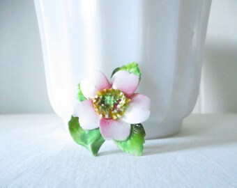 Vintage Royal Adderley Flower Brooch Bone China Pin
