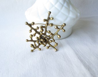 Vintage Zentall Brooch Brutalist Abstract Branch Brooch