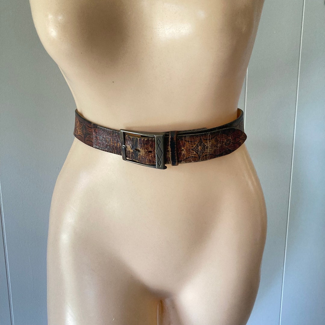 VTG Guide Gear Brown Leather Western Belt Made in USA Size 40 main image 1
