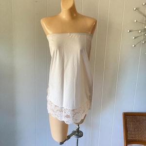 Vintage Slip Cream White Slip Vintage Lingerie Vintage Half Slip Vanity Fair Floral Lace Slip