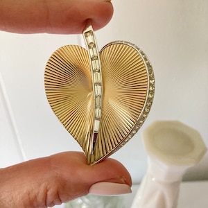 Vintage Boucher Diamante Brooch Vintage Rhinestone Leaf Pin