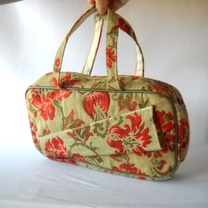 Vintage Bag Cosmetic Bag Carpet Bag Purse Toiletry Bag image 3