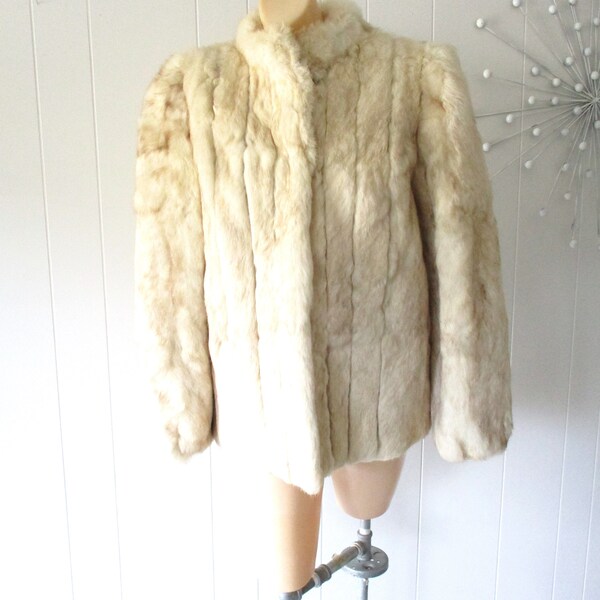 Old Rabbit Coat Vintage Rabbit Fur - Etsy