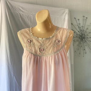 Vintage Nightgown Pink Nightie Vintage Lingerie Aristocraft by Superior